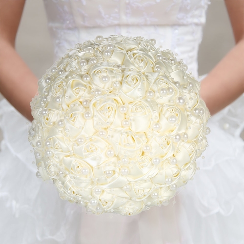 All White Rose Bouquet