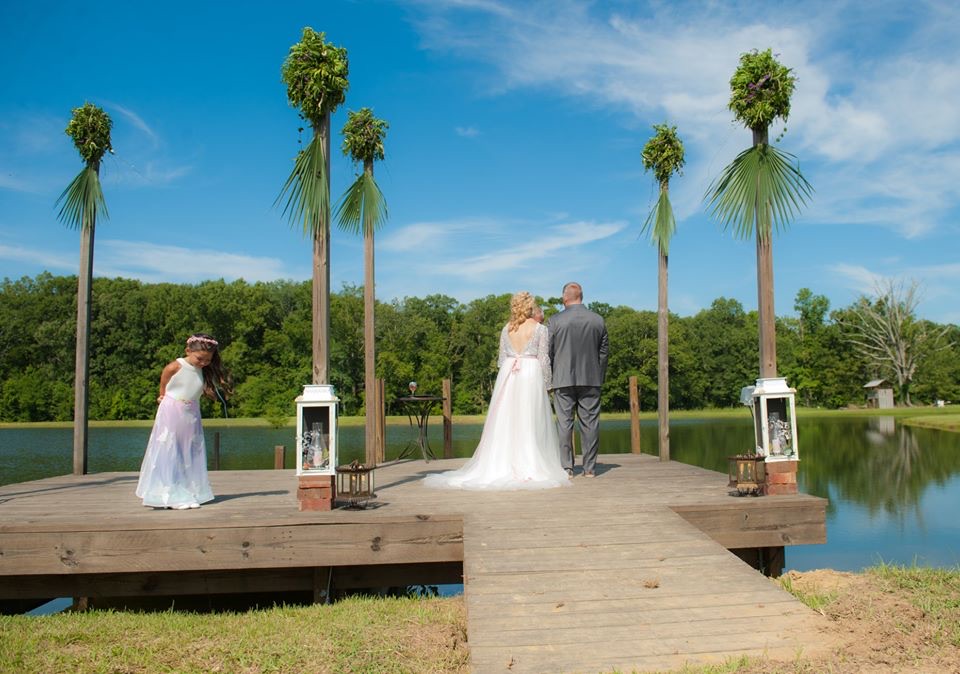 Wedding on a Pond Deck